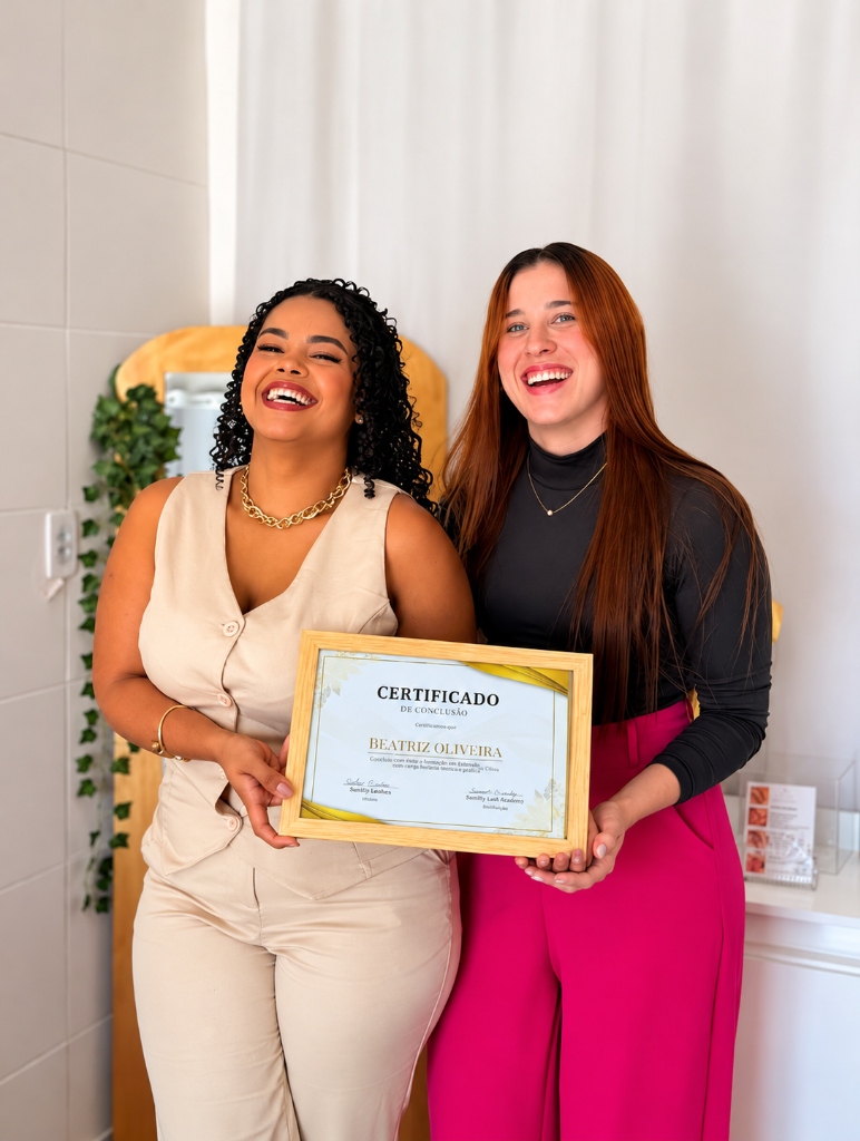 Entrega de Certificado da Samilly Lash Academy